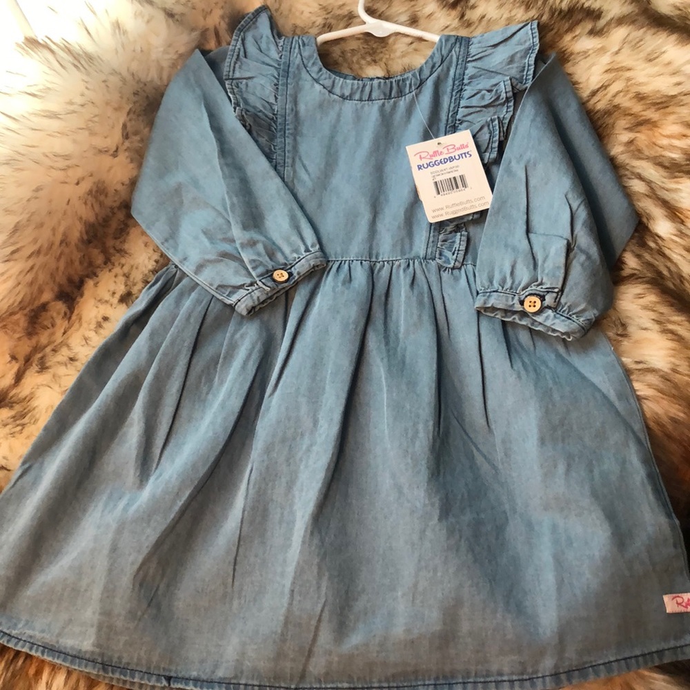 Ruffle Butts 4T denim dress NWT fall outfit
